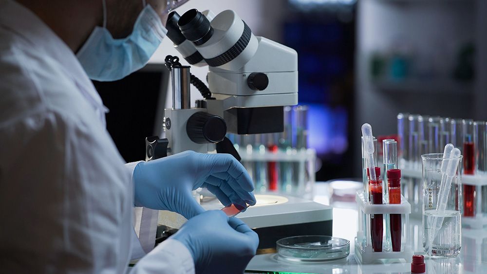 Microscope in Lab